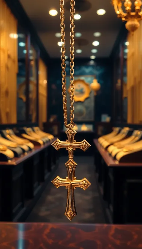 gold chain with cross