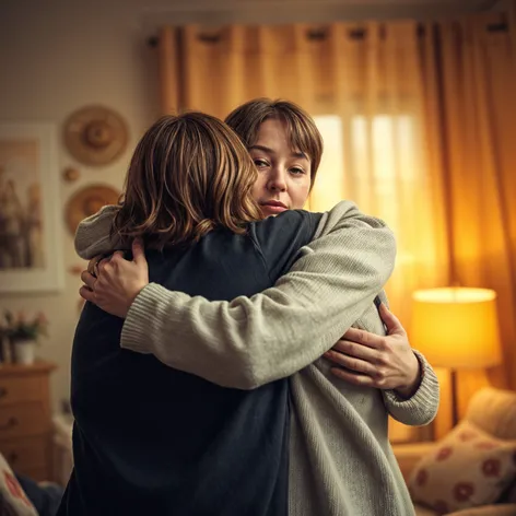 two people hugging