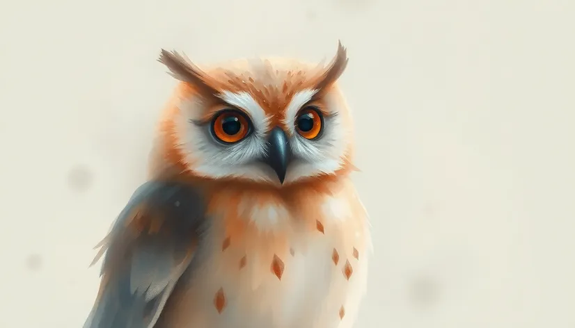 abstract owl painting