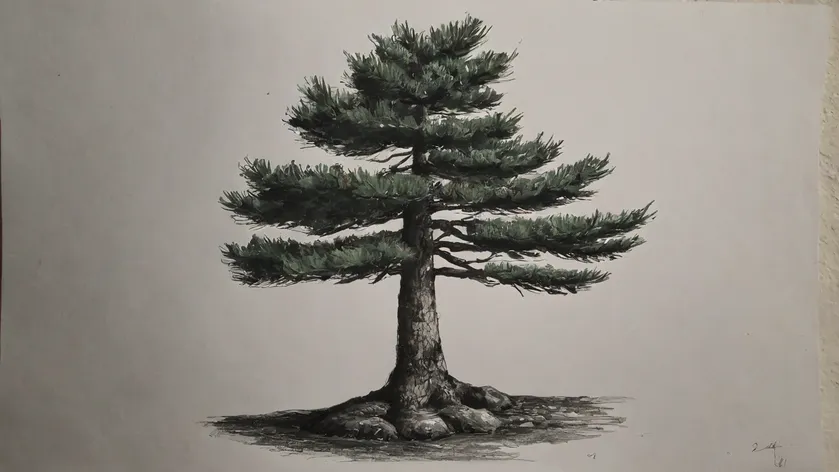 pine tree drawing