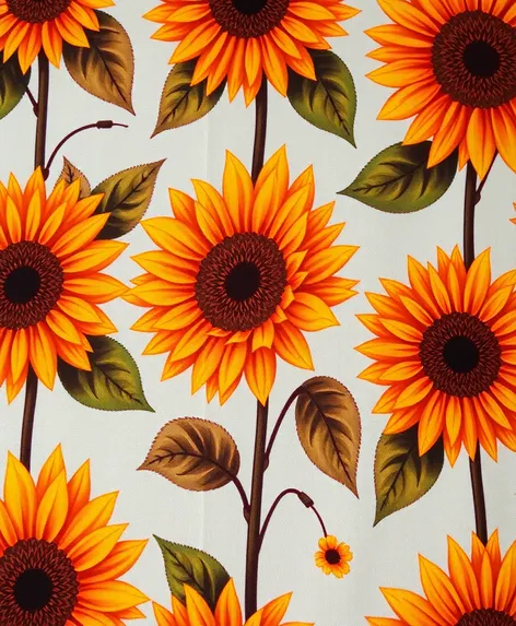 fall sunflower fabric prints