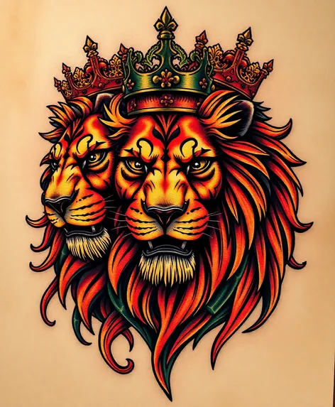 tattoos of lions with