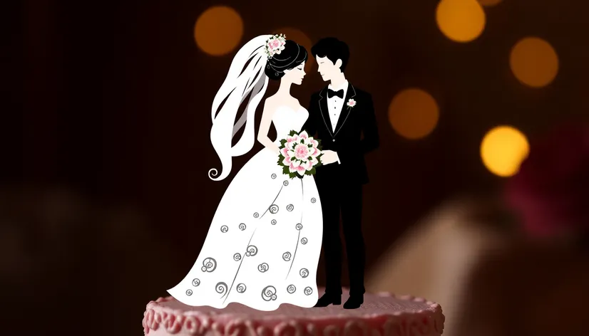 cake topper clipart bride