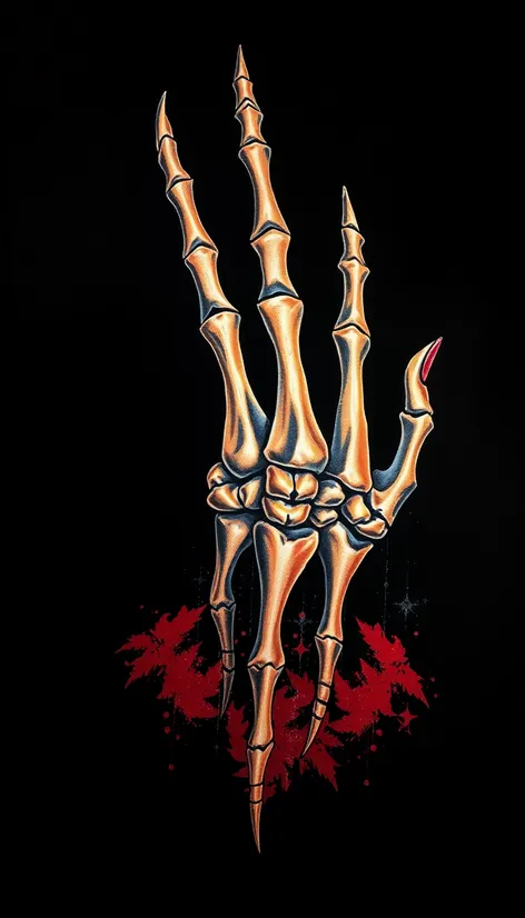 bone hand tattoo