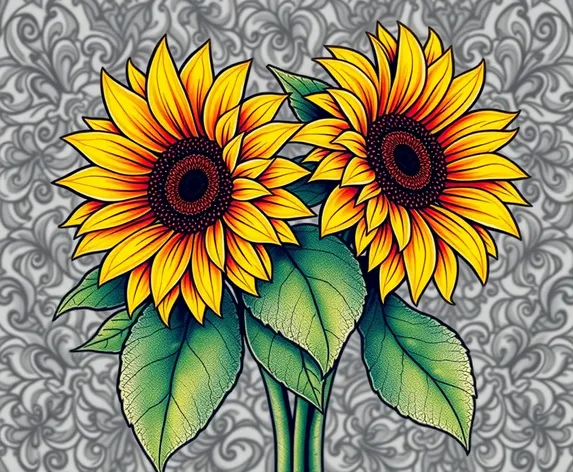 sunflower art tattoo