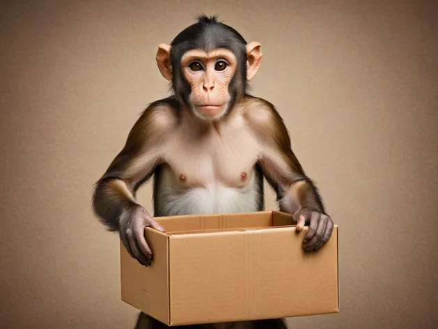 monkey holding a box