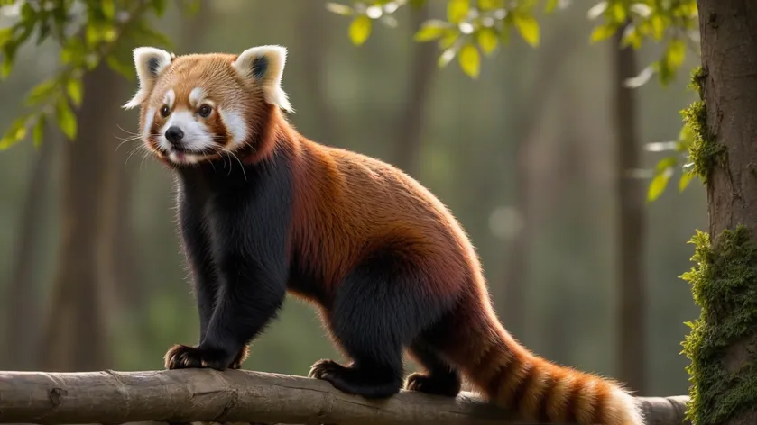 red panda standing