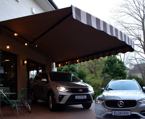 patio curved car awning