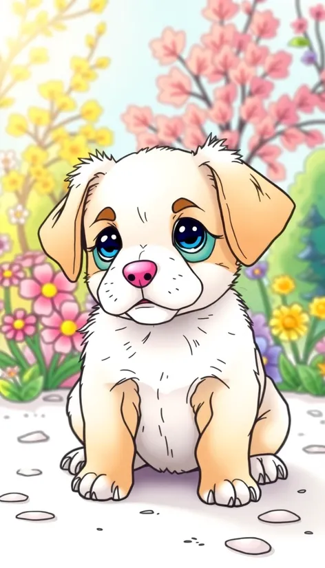 cutest puppy coloring pages