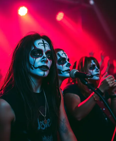 band with face paint