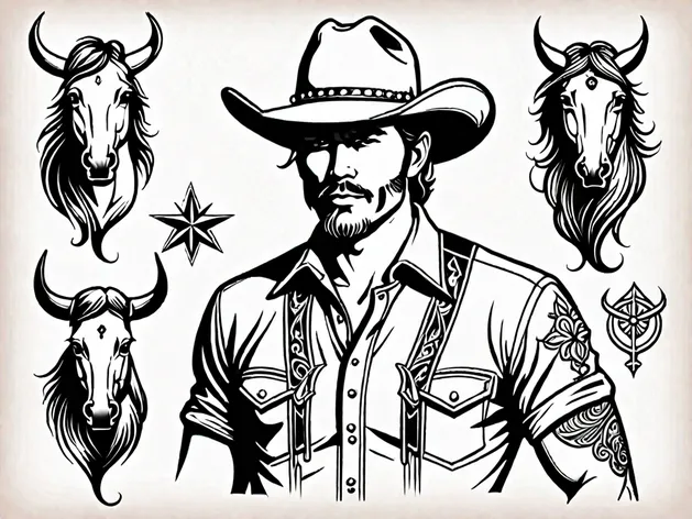 cowboy tattoos