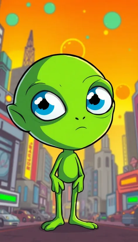 green alien cartoon