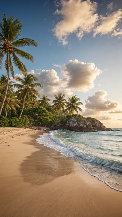 Fondo tropical, playa de