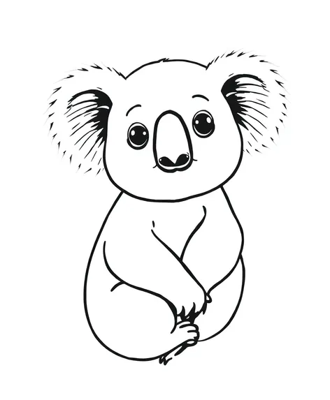 simple koala line drawing