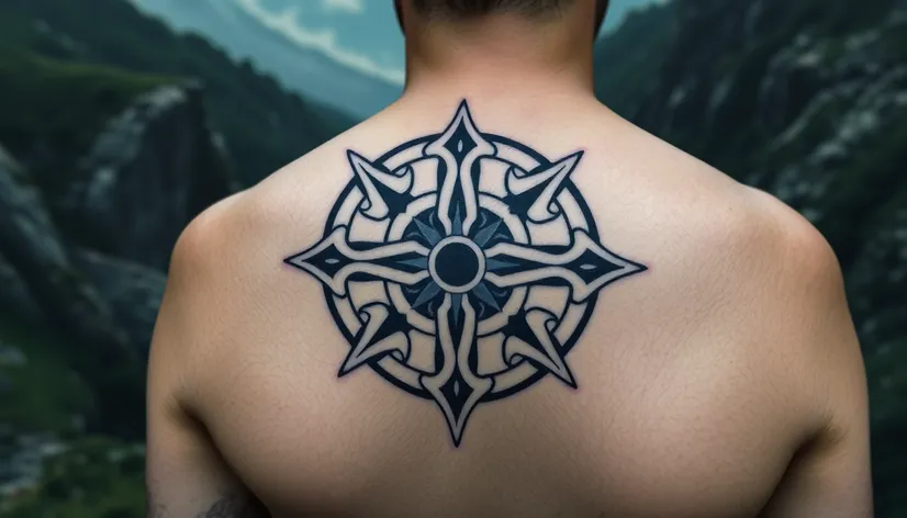 druid shoulder symbol tattoo