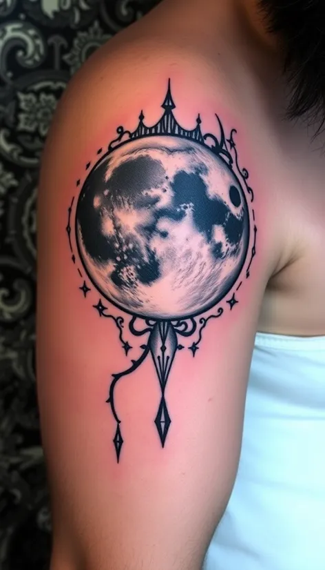 moon tattoos for men