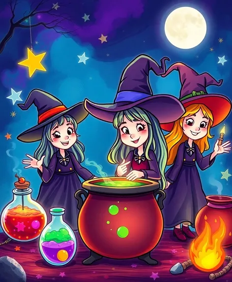 cartoon images of witches