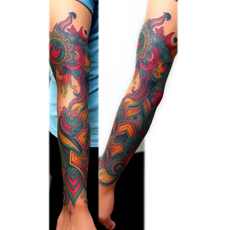 mens leg sleeve tattoo