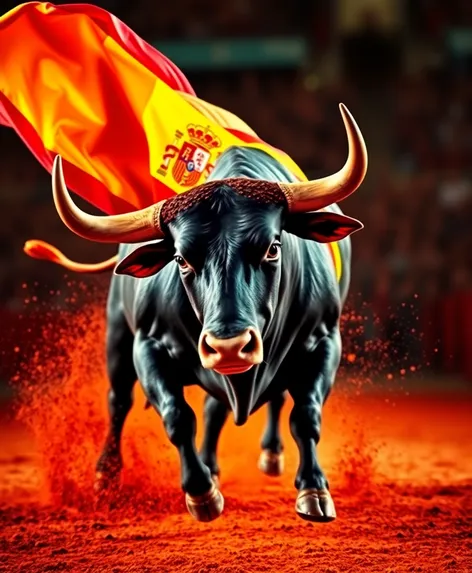 spain flag bull