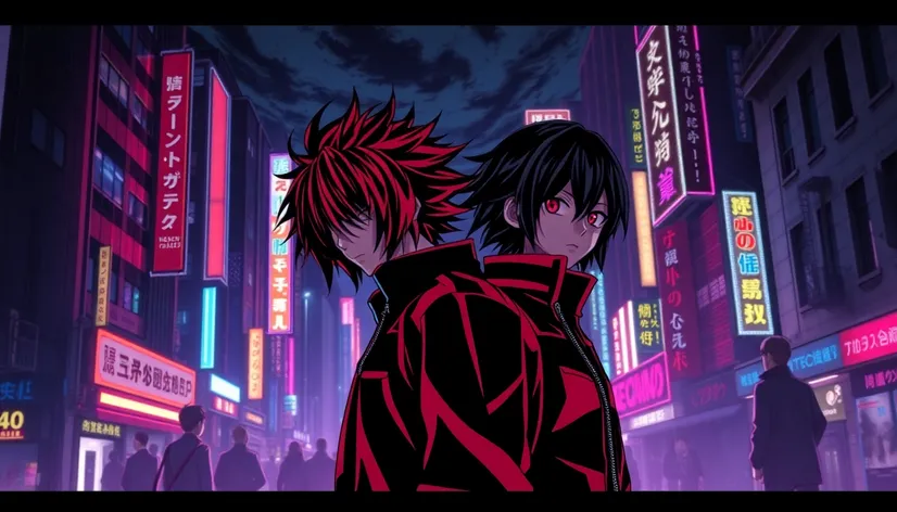 black and red anime