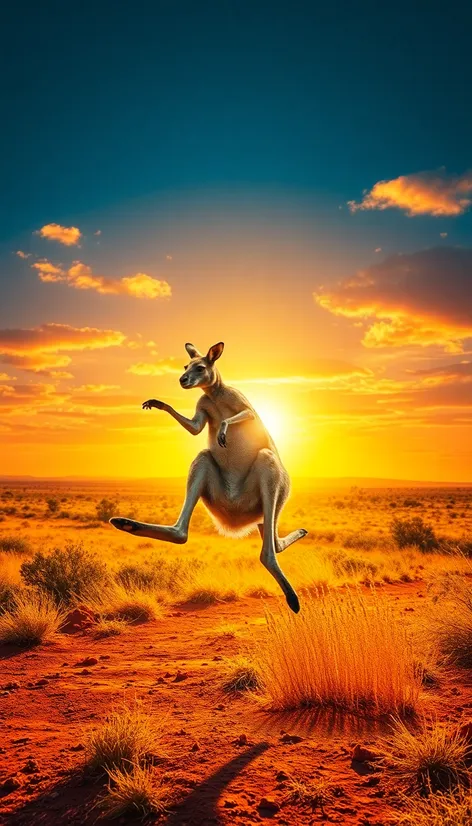 kangaroo jumping