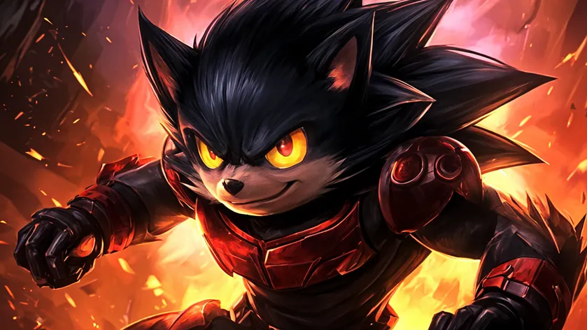 Buff Shadow the hedgehog