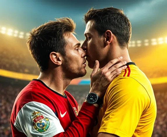 messi and ronaldo kissing