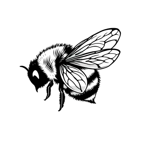 bee clipart black and