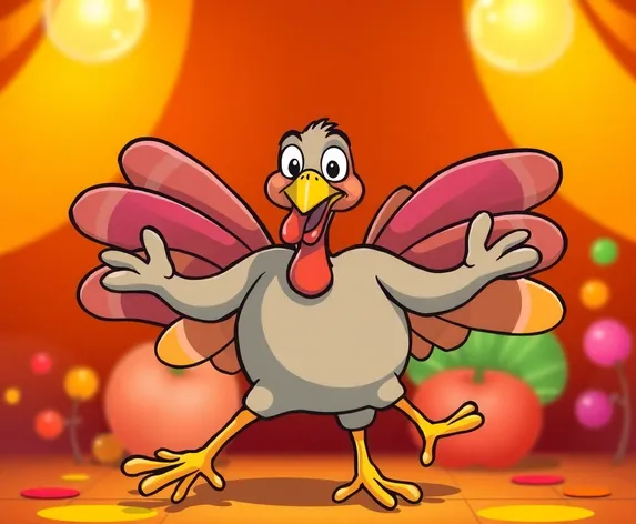 cartoon turkey dancing