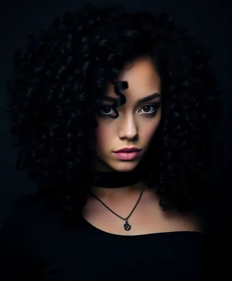 goth hairstyles for curly