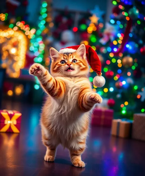 dancing cat christmas