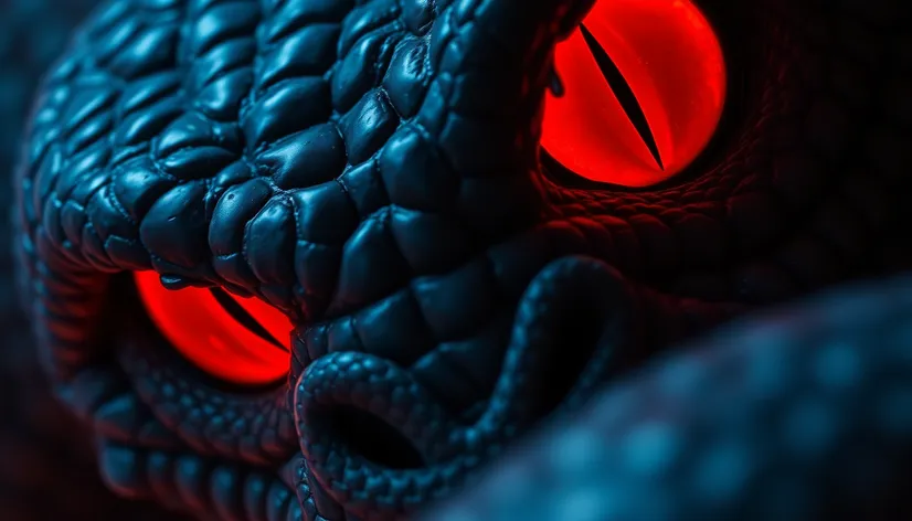 big red snake eyes