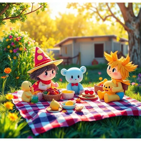 cartoon images of picnics