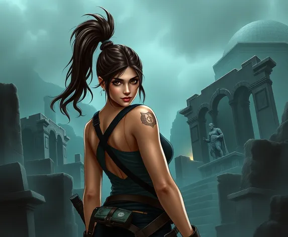 lara croft ponytail