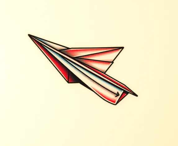 paper airplane tattoo