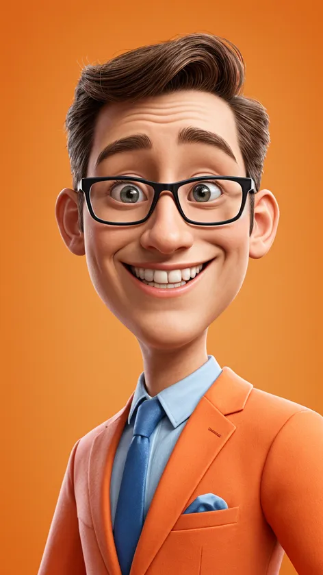 Happy, orange suit employee