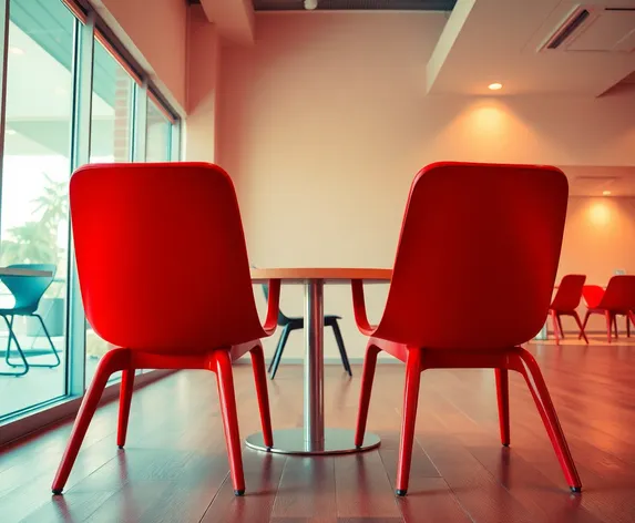 red chairs