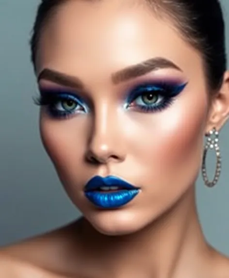 blue eyeshadow