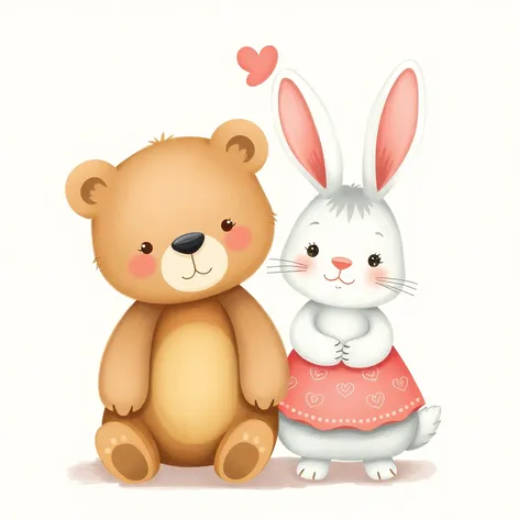 bear and rabbit couple