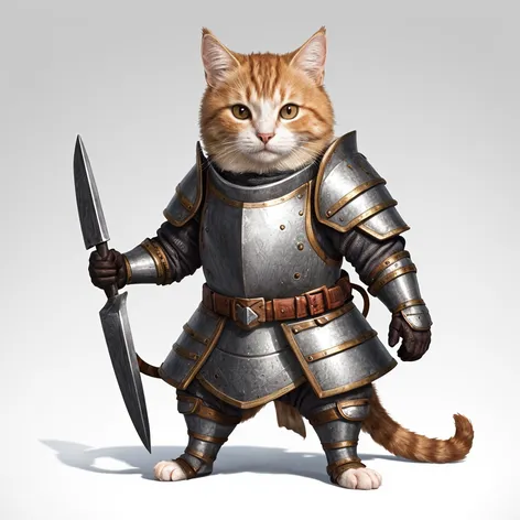 Cat with steel armor