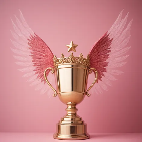 big pink trophy with