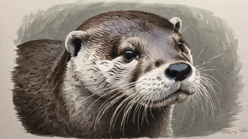 otter drawing