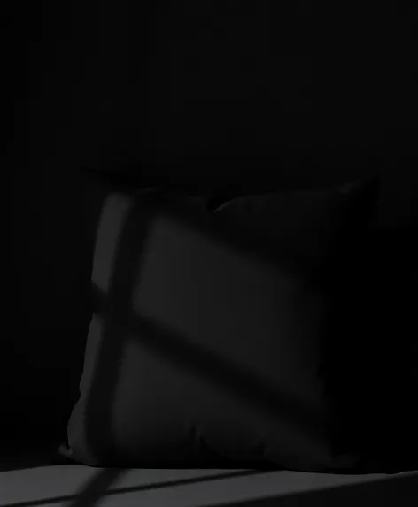 black pillow