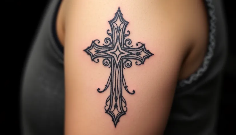 cross tattoo for arm