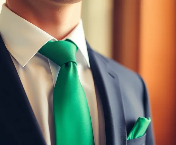 green colour tie