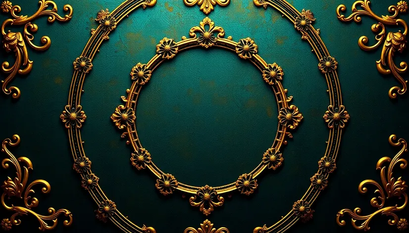 gold circle frame png