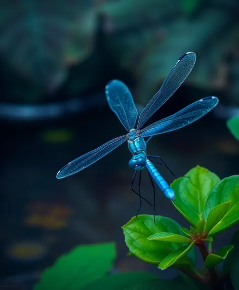 blue dragonfly insect