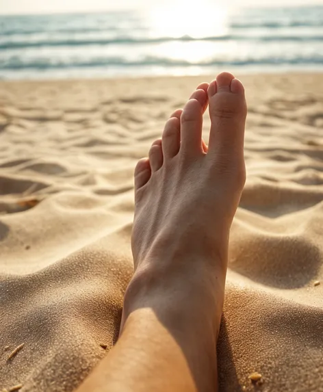 Singe male foot pov