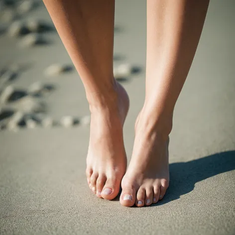 Woman with big feet