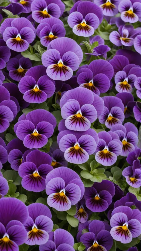 purple pansies